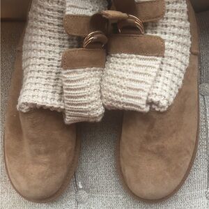 UGG Tan Boots with Knit Accents